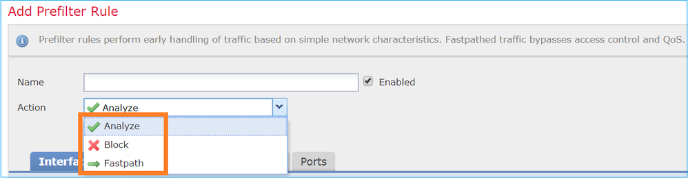 Add Prefilter Rule