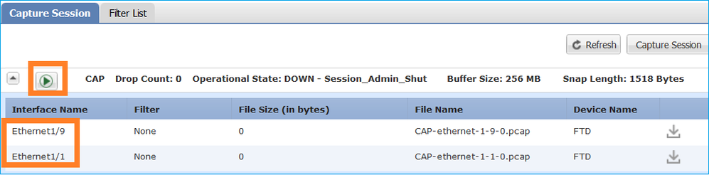 Enable Capture at Chassis Level