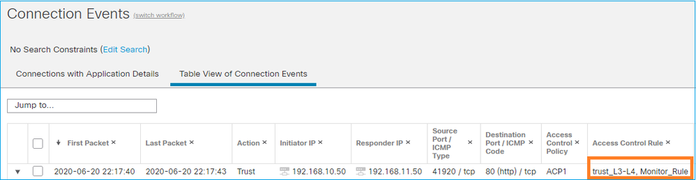 FMC Connection Events