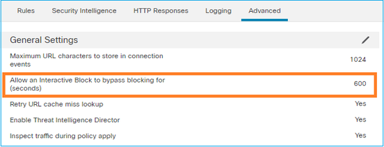 The Firewall Allows to Bypass the Block for 600 Seconds