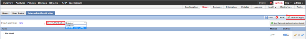 Access Shell Authentication Settings in Cisco FMC and FTD