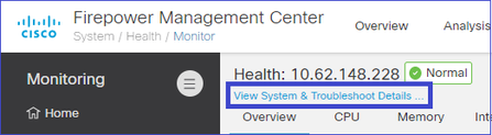 View System and Troubleshoot Details