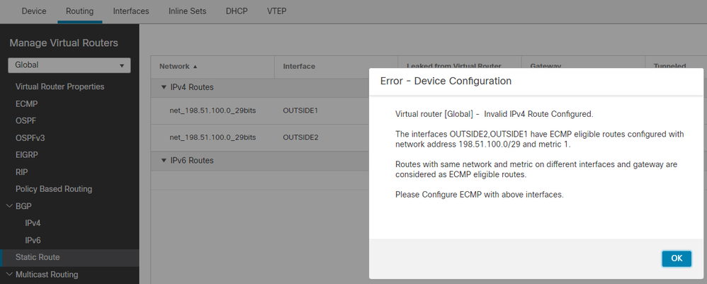 Error Device Configuration