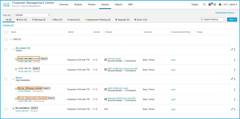 FTD High availability Status 2