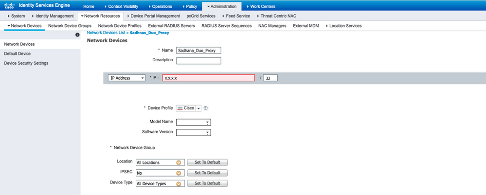 ISE - Network Devices