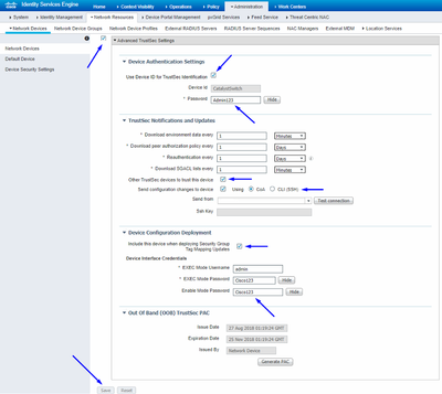 Advanced TrustSec Settings