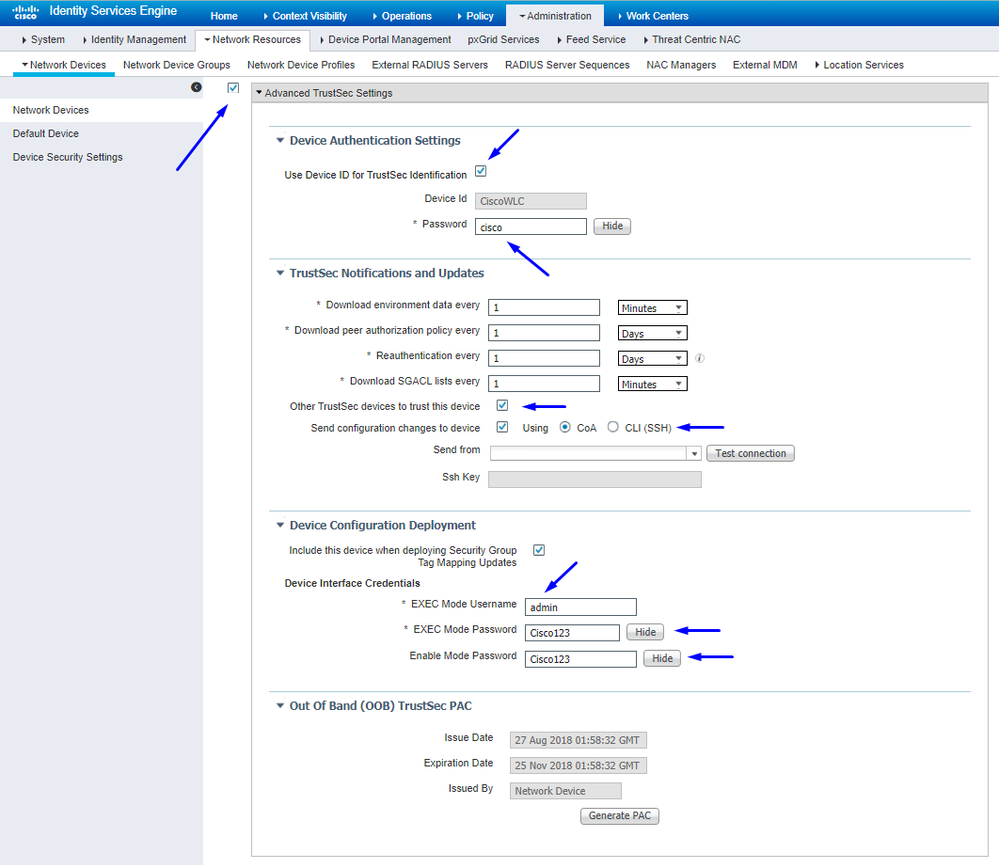 Verify WLC is Added as TrustSec Device