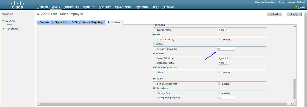 Assign WLC and Access Point to the SGT