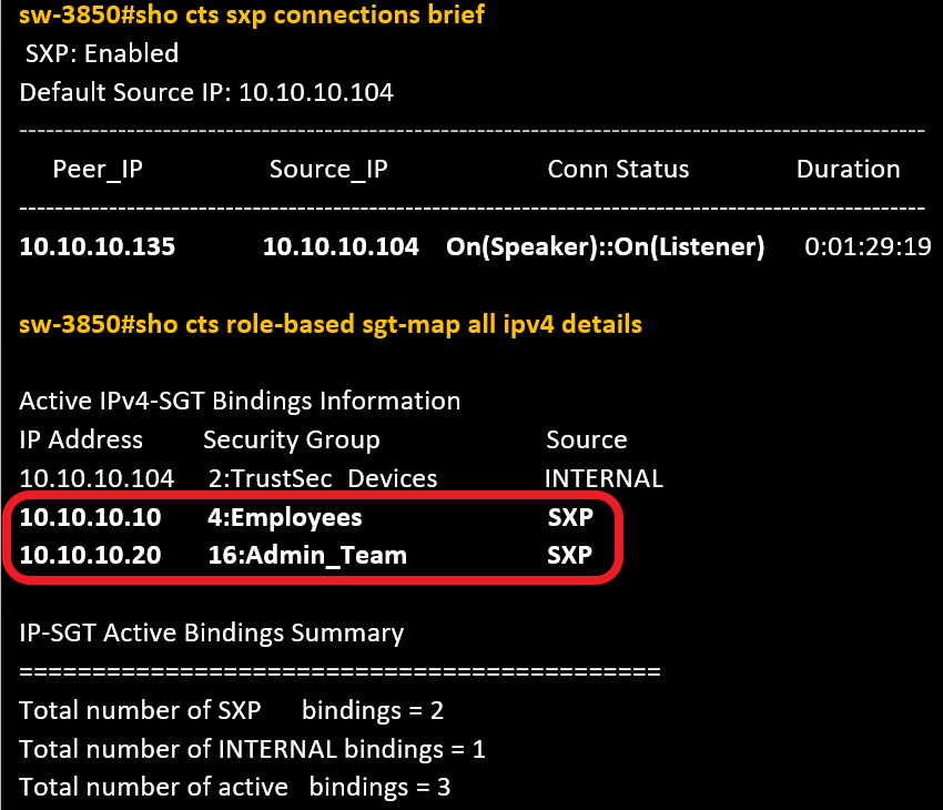 Verify source of TAG on FMC