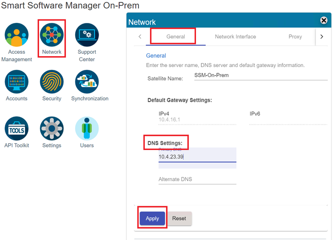 Configurações DNS