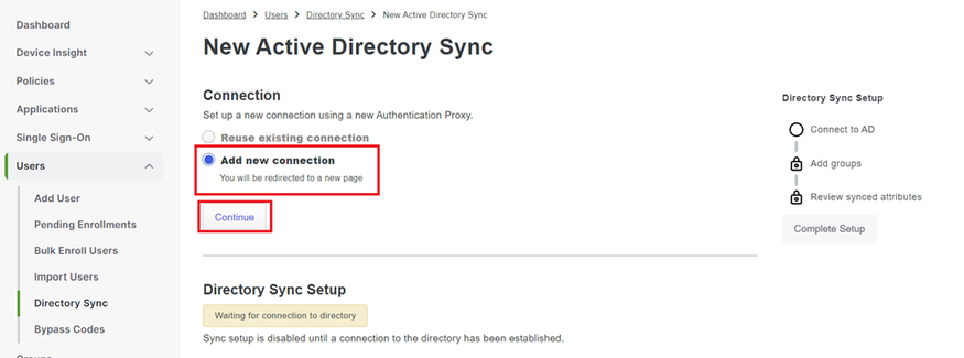 Adding new Active Directory