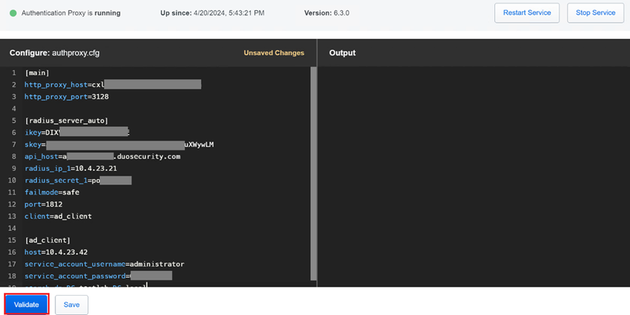 Configuration of Proxy DUO