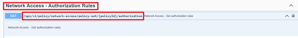 API URI - Network Authorization Rules