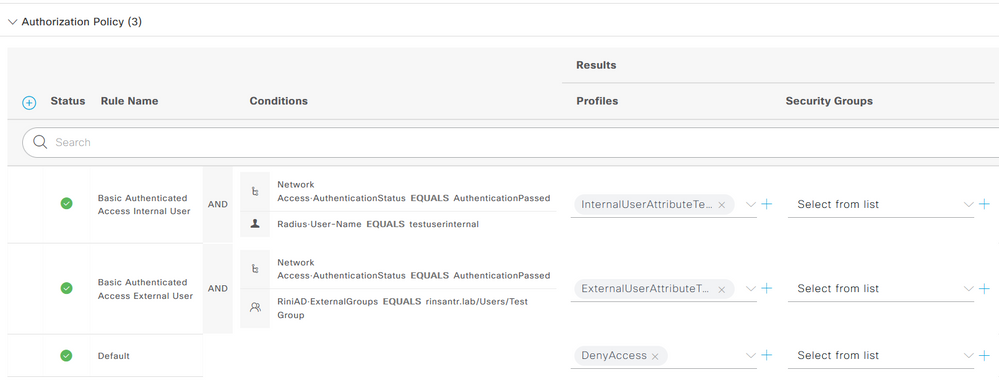 Configure Authorization Policies