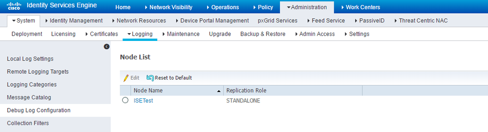 Debug Log Configuration