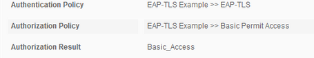 Configure EAP-TLS Authentication with ISE - ISE Details Policy