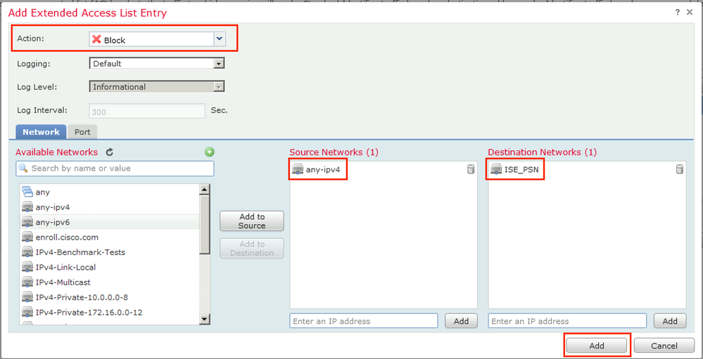 ASA configuration  - Add Redirect ACL Entries