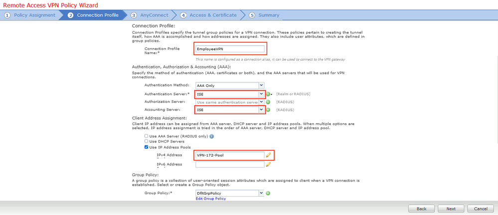 ASA configuration  - Connection Profile