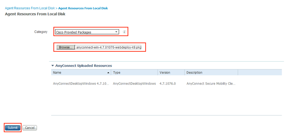 ISE configuration - Download AnyConnect from Cisco Software Download