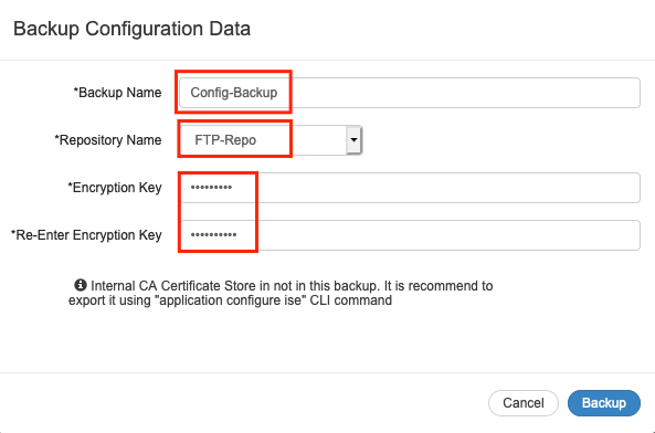 Backup Configuration Data