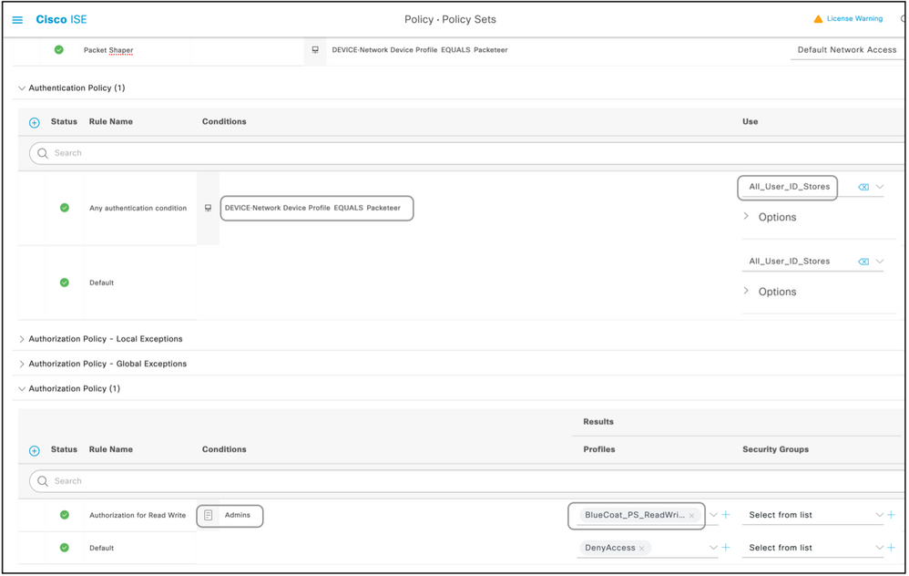 Cisco ISE Packet Shaper