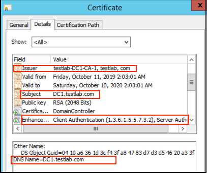 LDAP Server Cert