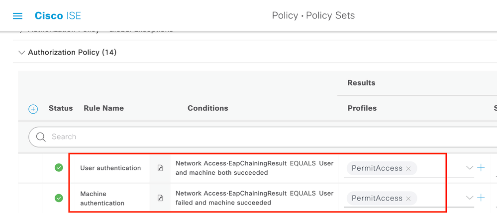 Cisco ISE Configuration - User and Machine Authentication