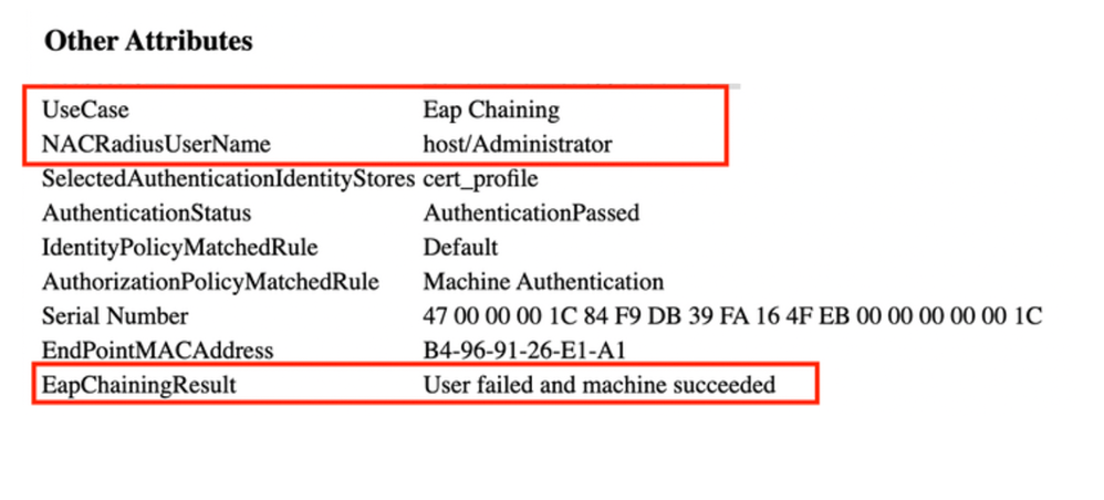 Machine Authentication - Other Attributes