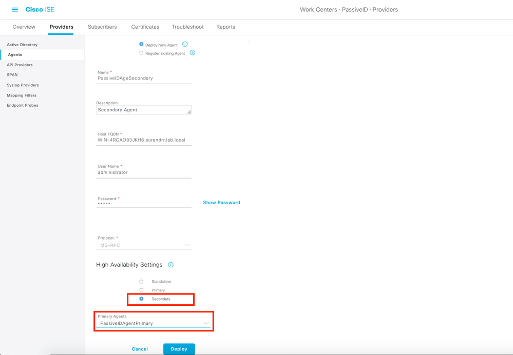 Configure ISE for PassiveID Agent - Configure Another Agent