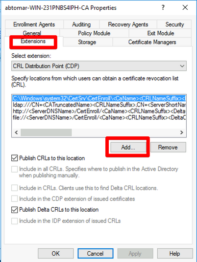 Add a new CRL distribution point