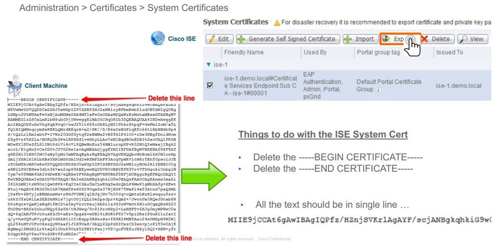 Integrate Intune MDM with ISE - Export System Certificate