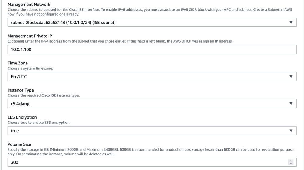 Cisco ISE on AWS - Configure ISE. IP address