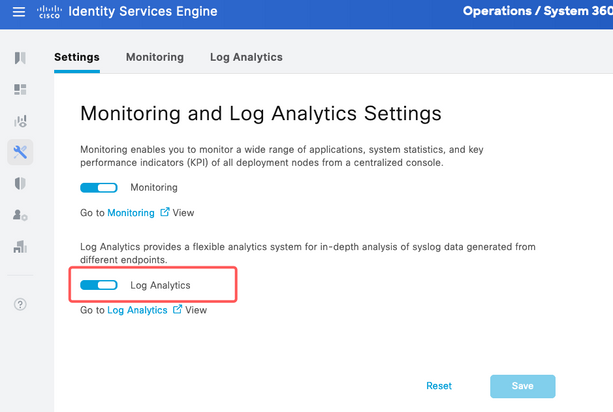 Enable log analytics