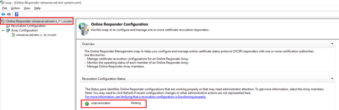 Status of OCSP Server