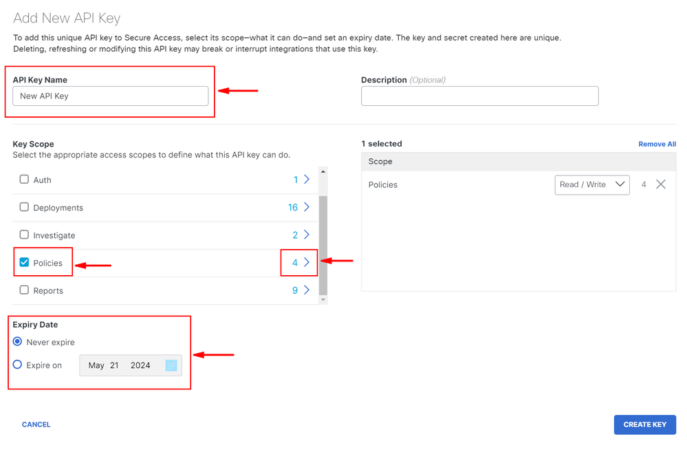 Create your API Key 3