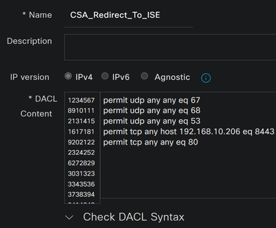 ISE:DACL:CSA-Redirect_To_ISE