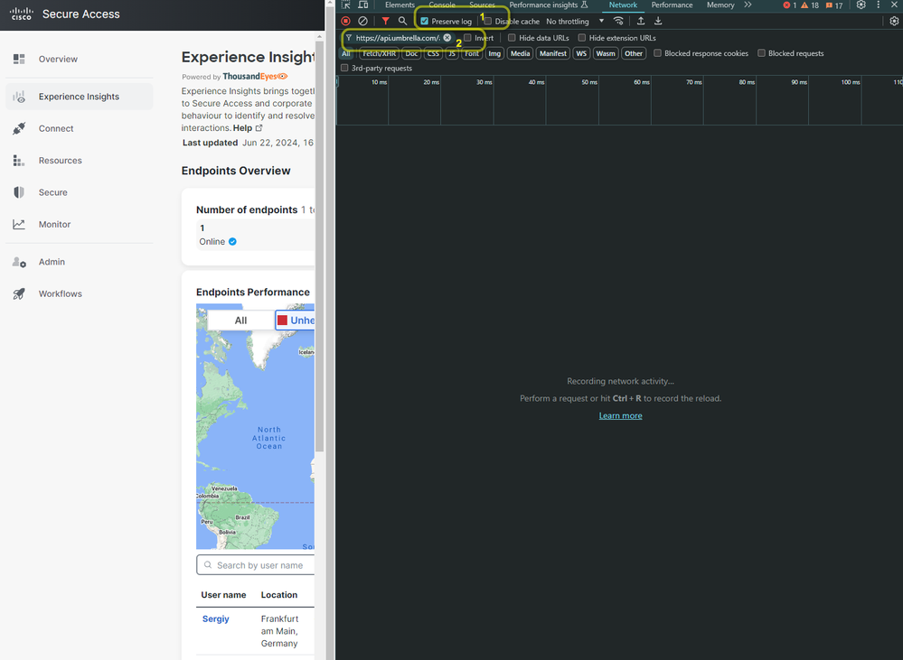 ThousandEyes - Developers Tool Troubleshoot