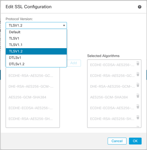 Select TLSV1.2