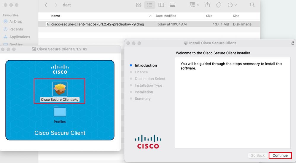 Secure Client pkgのインストール