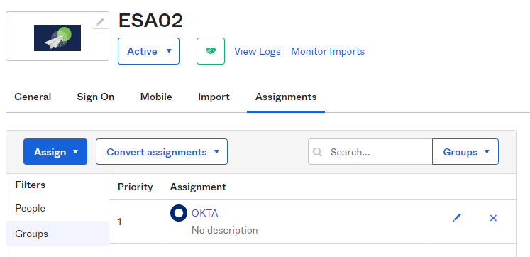 OKTA Assigned Groups