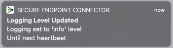 Secure Endpoint logging level