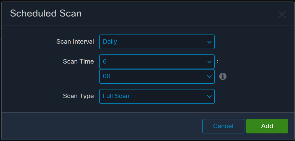 Scheduled Scan Configuration