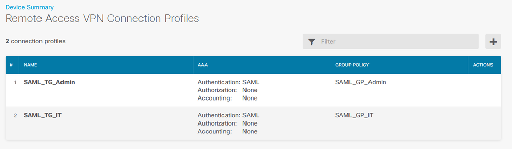 Connection Profiles