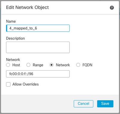 IPv6 Internal Mapped