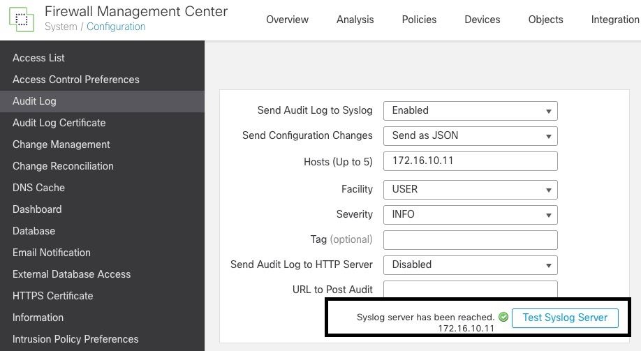 Syslog test