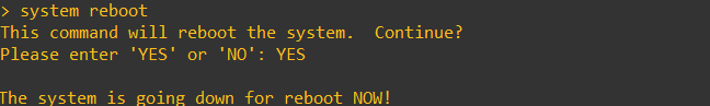 Reboot FMC CLI