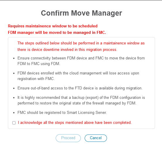 Confirm Move Manager