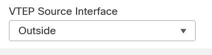Outside Interface as VTEP Source Interface