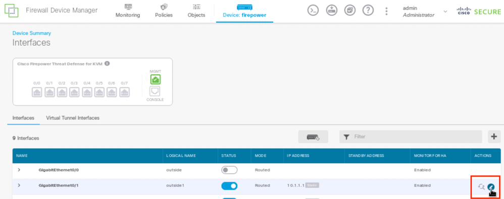 Step 0 Interface Gi0/1