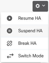 Suspend HA